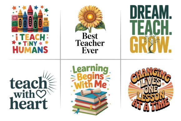 Colorful Motivational Teacher SVG Design: Graphics for Crafts and Content