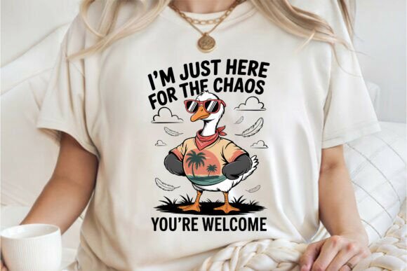 Cool Goose Funny Chaos Quote PNG Graphics