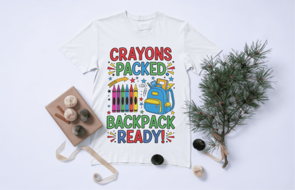 Crayons Packed. Backpack Ready SVG