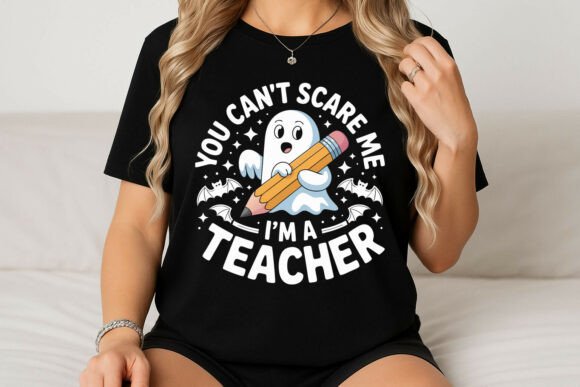 Funny Halloween Teacher Ghost Pencil Graphics