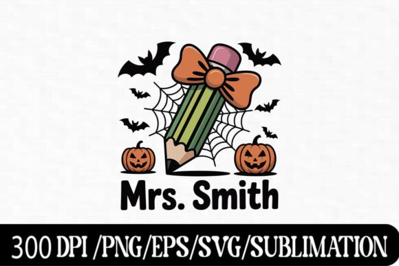 Halloween Pencil Clipart for Teachers: Graphics & T-Shirt Designs