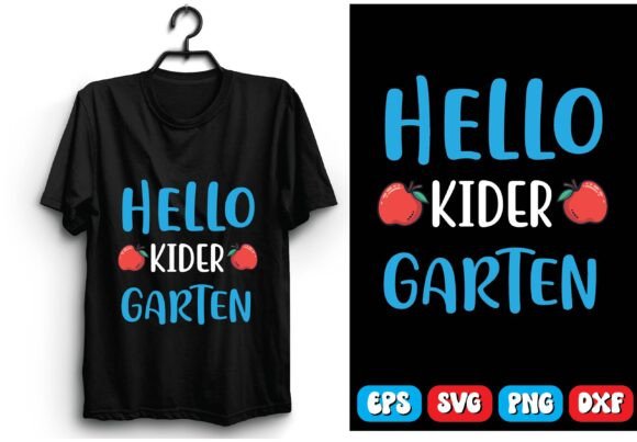 Hello Kidergarten Svg Design Graphics
