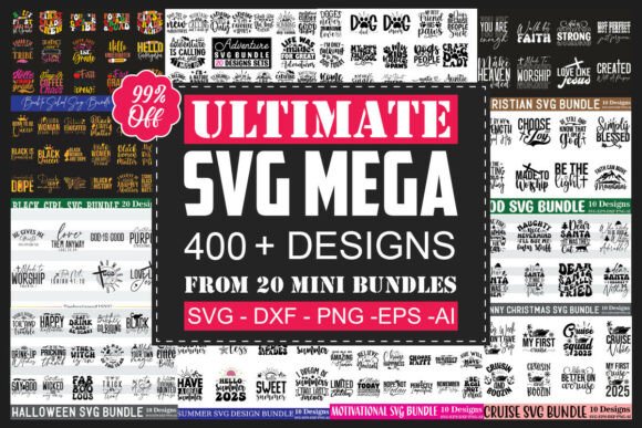 Mega SVG Bundle for Crafts and Graphics