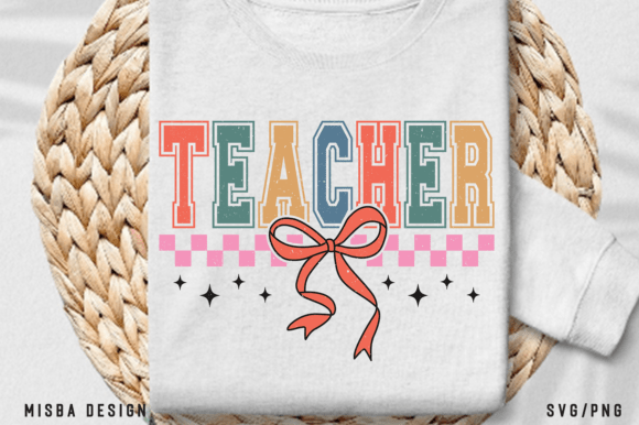 Teacher Coquette Sublimation PNG SVG Graphics